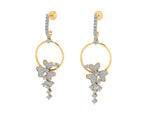 The Diamond Floral Drop Earrings