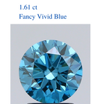 Round Blue Solitaire Diamond