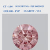 Vivid Pink Round Brilliant Solitaire Diamond