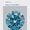 Round Blue Solitaire Diamond
