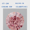 Round Vivid Pink Solitaire Diamond