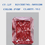 Radiant pink solitaire diamond