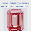 Emerald Cut Brown Pink Solitaire Diamond