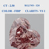Heart Shaped brownish Pink diamond