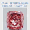 Cushion vivid pink solitaire diamond