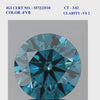 Round Fancy Vivid Blue Solitaire Diamond