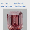 Brownish Pink Emerald Solitaire Diamond