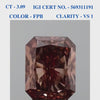 Radiant Brownish Solitaire diamond