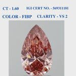 Fancy brownish pink pear solitaire diamond