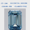 Intense Blue Emerald Solitaire Diamond