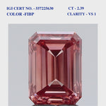 Intense Brown Pink Emerald Solitaire Diamond