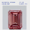 Intense Brown Pink Emerald Solitaire Diamond