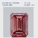 Intense Brown Pink Emerald Solitaire Diamond