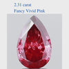 Pear Shaped Fancy Vivid Pink Solitaire Diamond