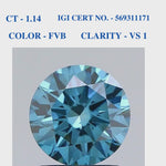 Fancy Vivid Blue Solitaire Diamond