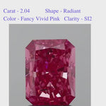 Radiant vivid pink solitaire diamond