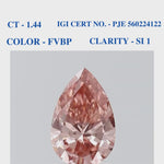 Pink Pear Brilliant Solitaire Diamond