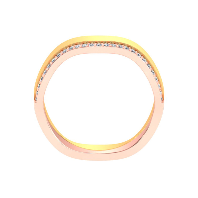 gold and diamond couple bands