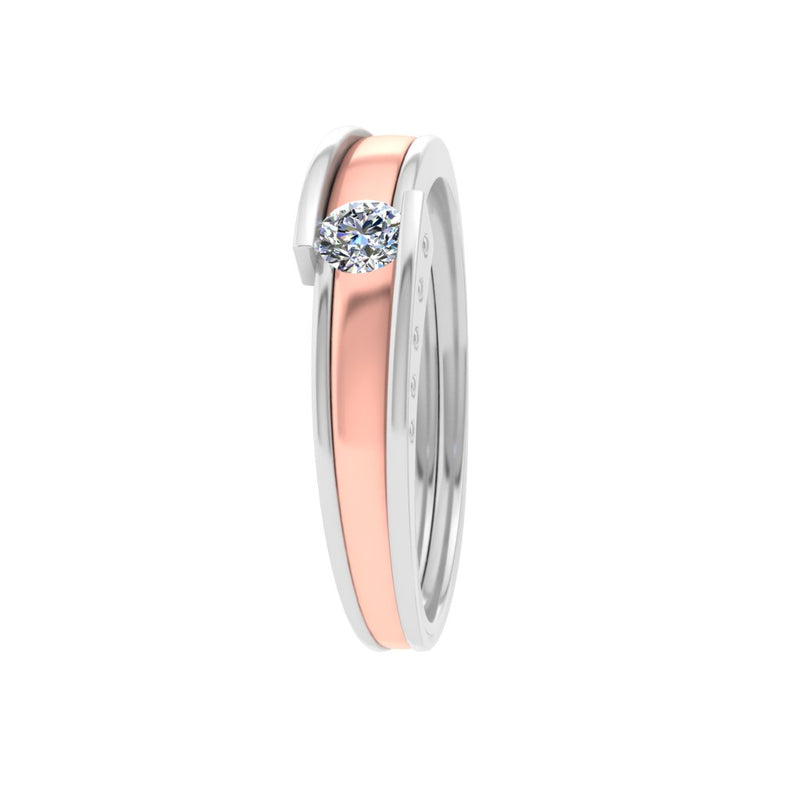 gold and diamond couple bands