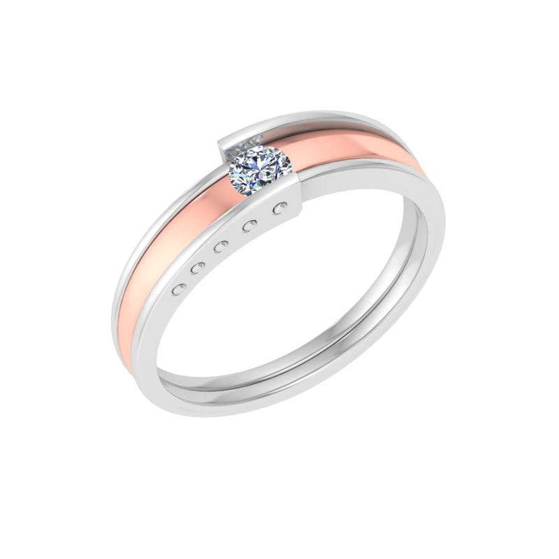 gold and diamond couple bands