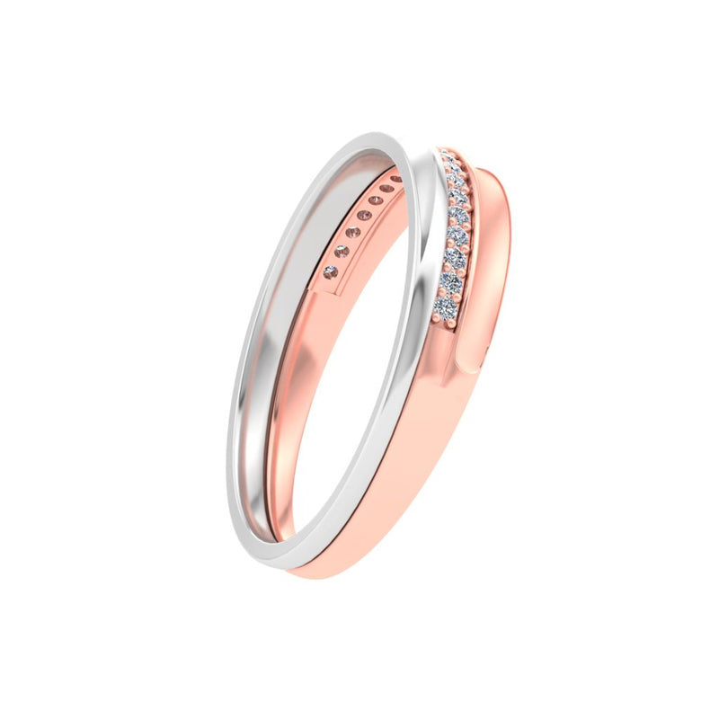 gold and diamond couple bands