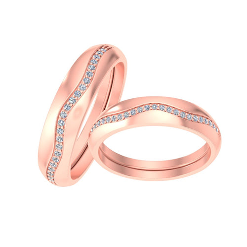 gold and diamond couple bands