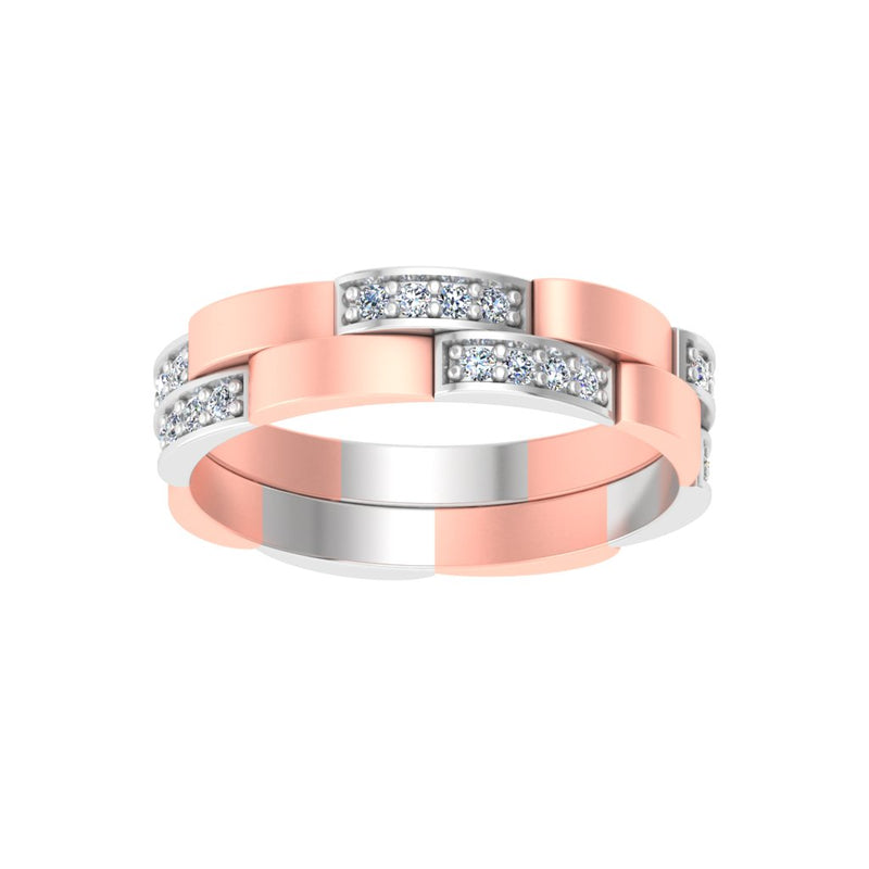 gold and diamond couple bands