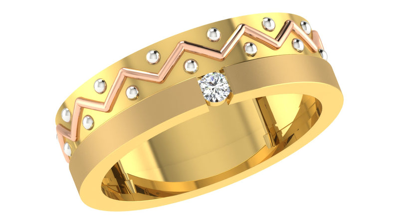 gold and diamond couple bands
