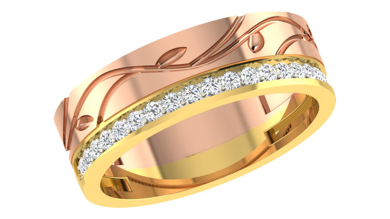 gold and diamond couple bands