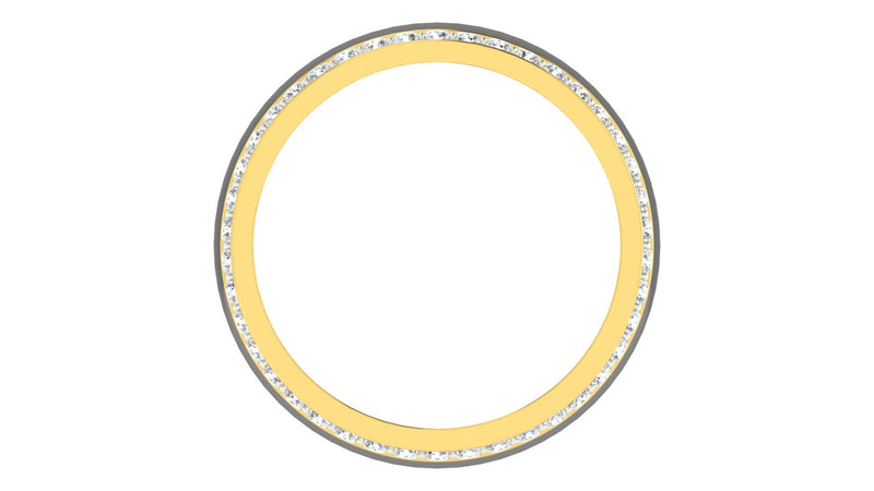 gold and diamond couple bands