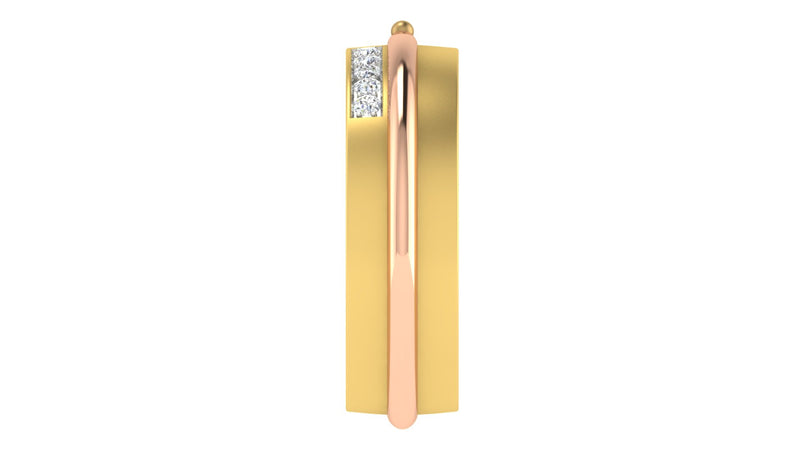 gold and diamond couple bands