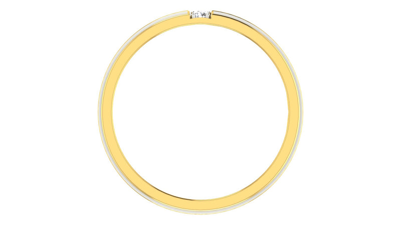 gold and diamond couple bands