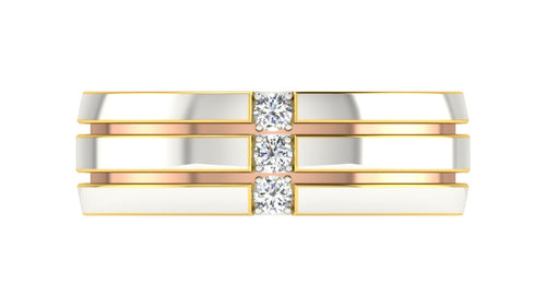 gold and diamond couple bands