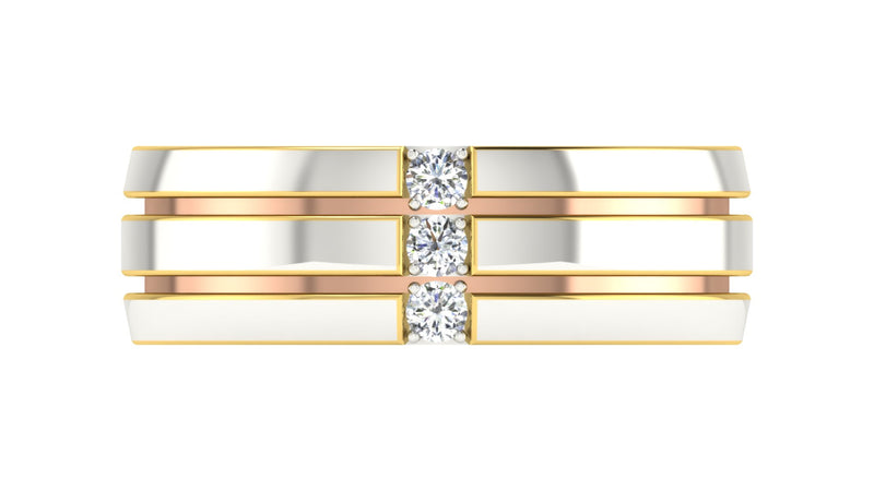 gold and diamond couple bands