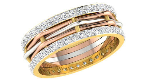 gold and diamond couple bands