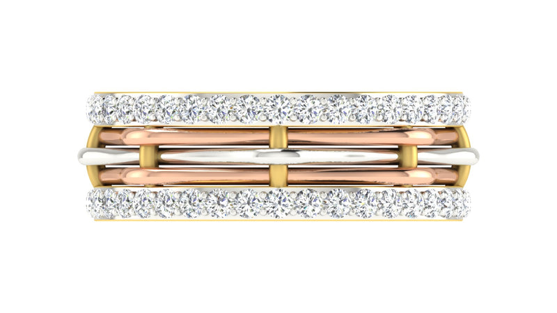 gold and diamond couple bands