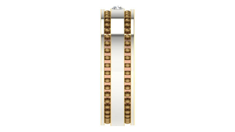 gold and diamond couple bands