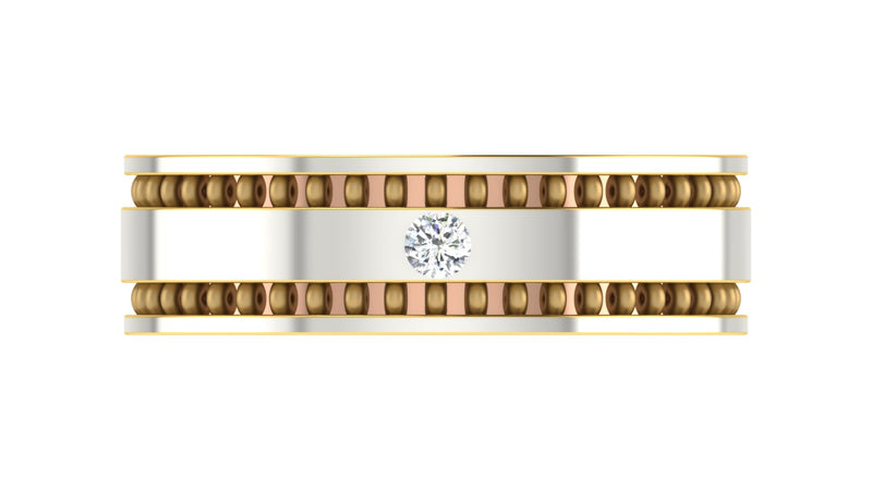 gold and diamond couple bands