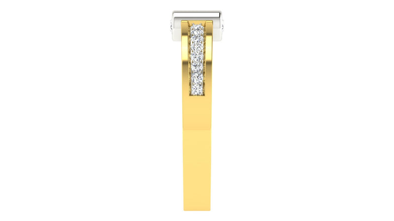 gold and diamond couple bands