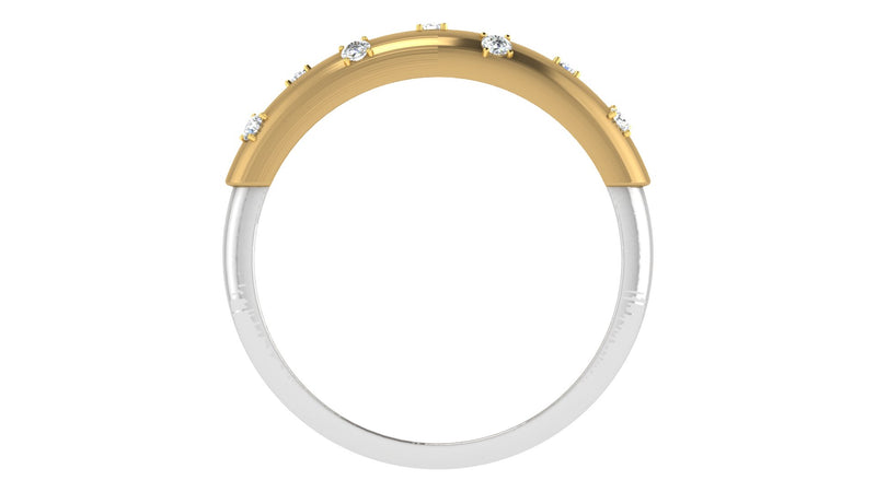 gold and diamond couple bands