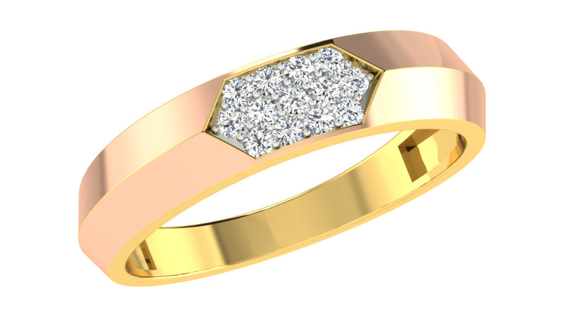 gold and diamond couple bands\