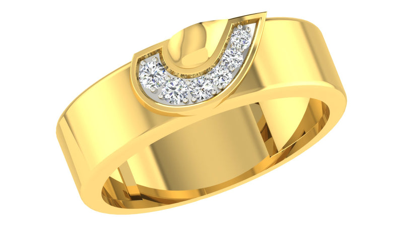 gold and diamond couple bands