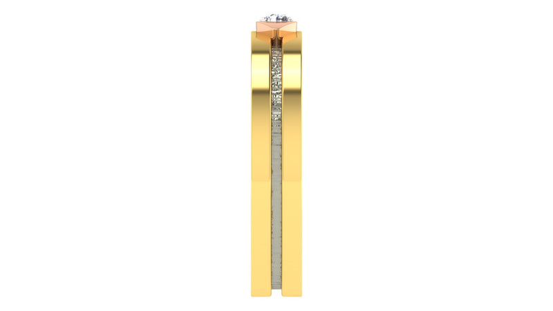 gold and diamond couple bands
