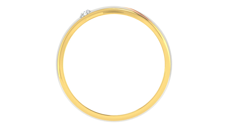 gold and diamond couple bands