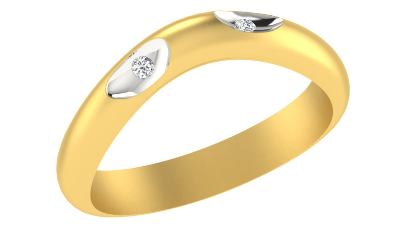 gold and diamond couple bands