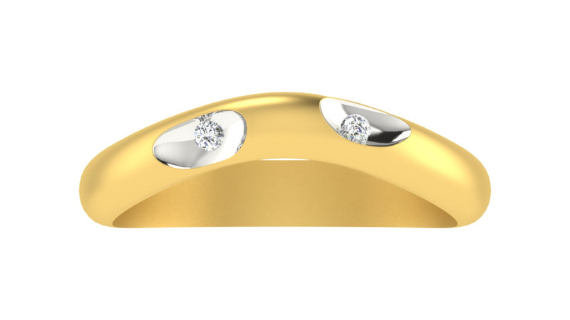 gold and diamond couple bands