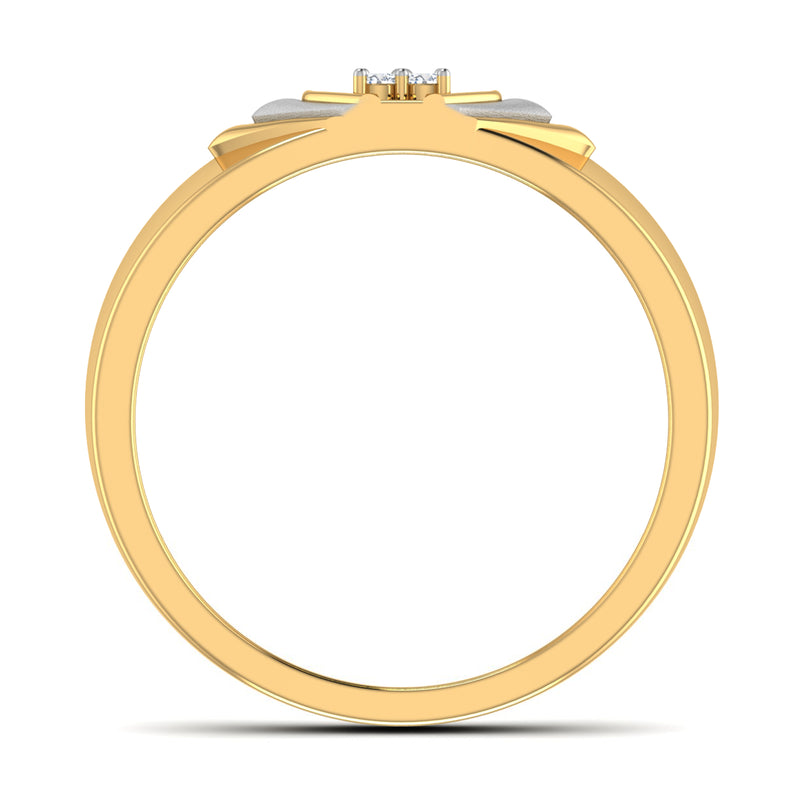 men's ring in gold and diamond