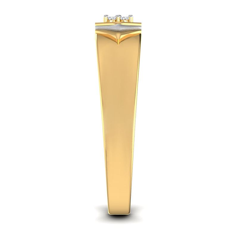 men's ring in gold and diamond