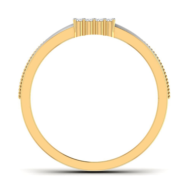 men's ring in gold and diamond