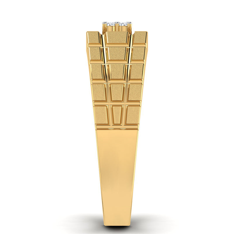 men's ring in gold and diamond